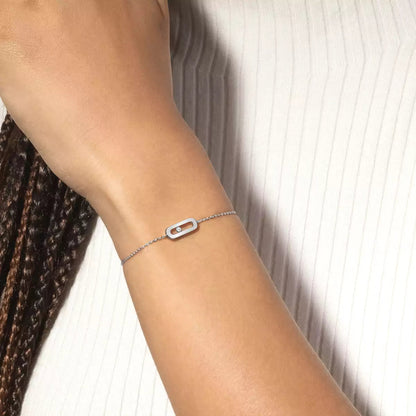 [Azure Tears]MOVE UNO SINGLE DIAMOND BRACELET