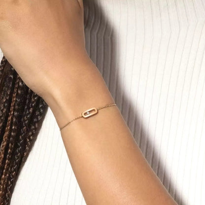 [Azure Tears]MOVE UNO SINGLE DIAMOND BRACELET