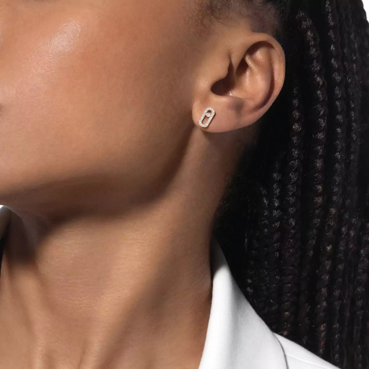 [Azure Tears]MOVE UNO DIAMOND EARRINGS