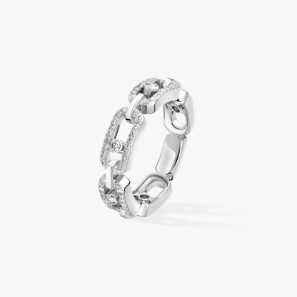 [Azure Tears]MOVE LINK PAVÉ DIAMOND RING