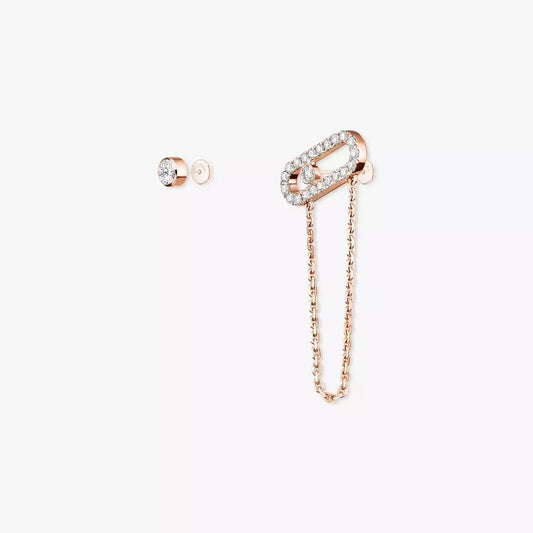 [Azure Tears]MOVE UNO ALL DIAMOND STUD EARRINGS