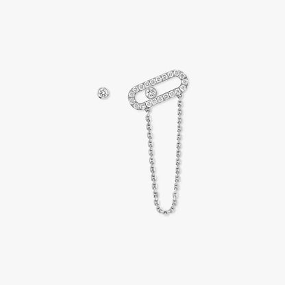 [Azure Tears]MOVE UNO ALL DIAMOND STUD EARRINGS