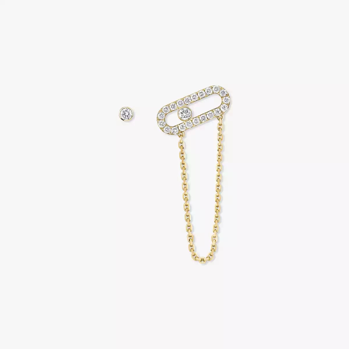 [Azure Tears]MOVE UNO ALL DIAMOND STUD EARRINGS