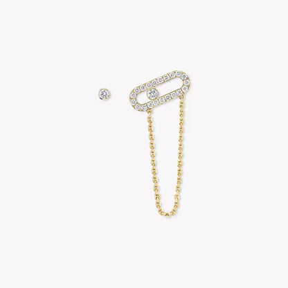 [Azure Tears]MOVE UNO ALL DIAMOND STUD EARRINGS