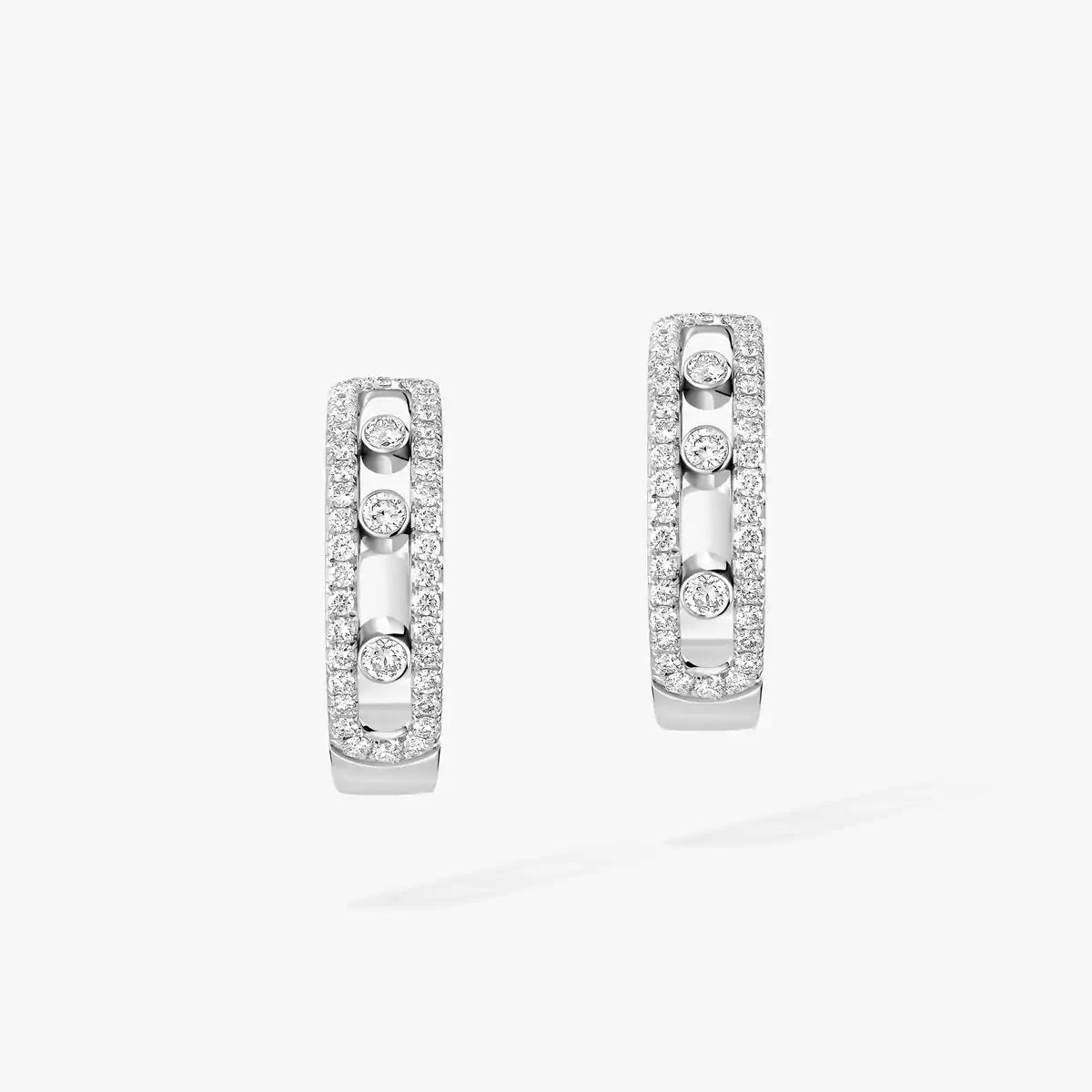 [Azure Tears]MOVE PAVÉ DIAMOND HOOP EARRINGS