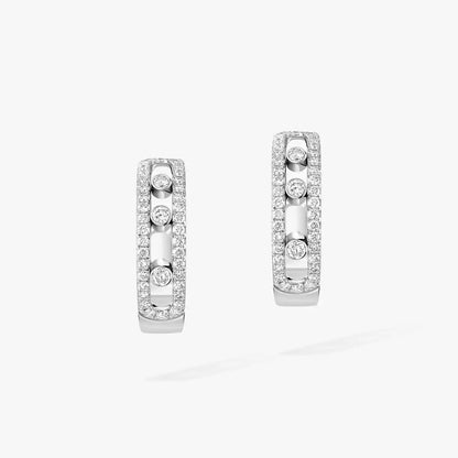 [Azure Tears]MOVE PAVÉ DIAMOND HOOP EARRINGS
