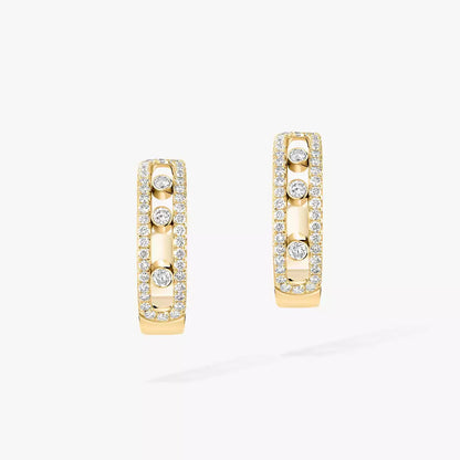 [Azure Tears]MOVE PAVÉ DIAMOND HOOP EARRINGS