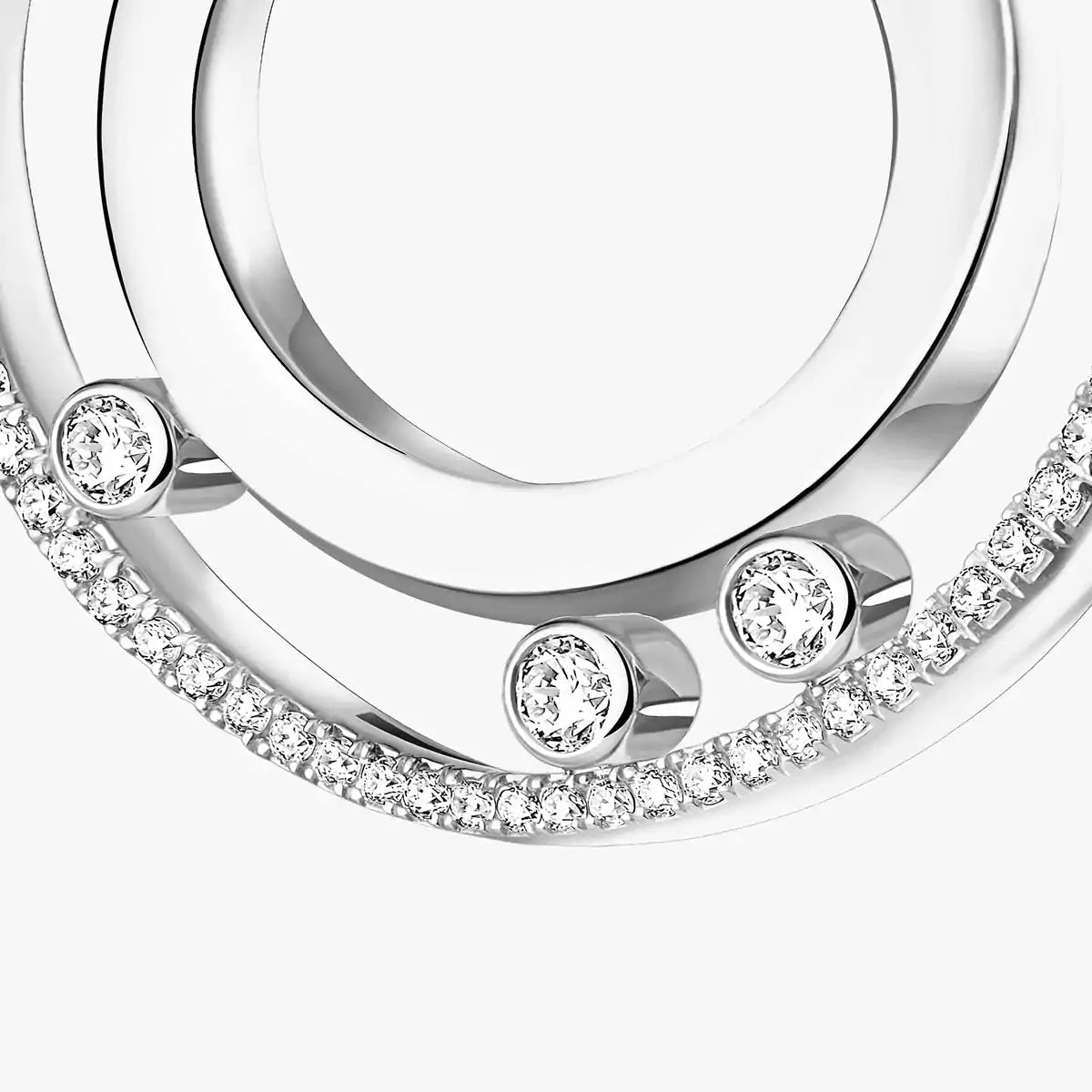 [Azure Tears]MOVE ROMANE SMALL DIAMOND HOOP EARRINGS