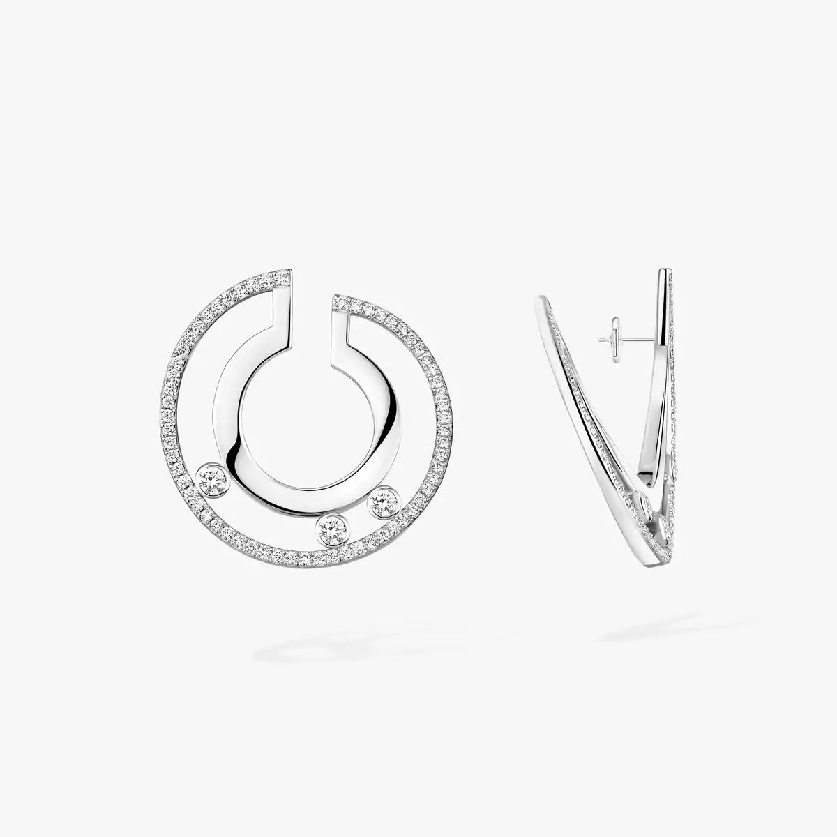 [Azure Tears]MOVE ROMANE SMALL DIAMOND HOOP EARRINGS
