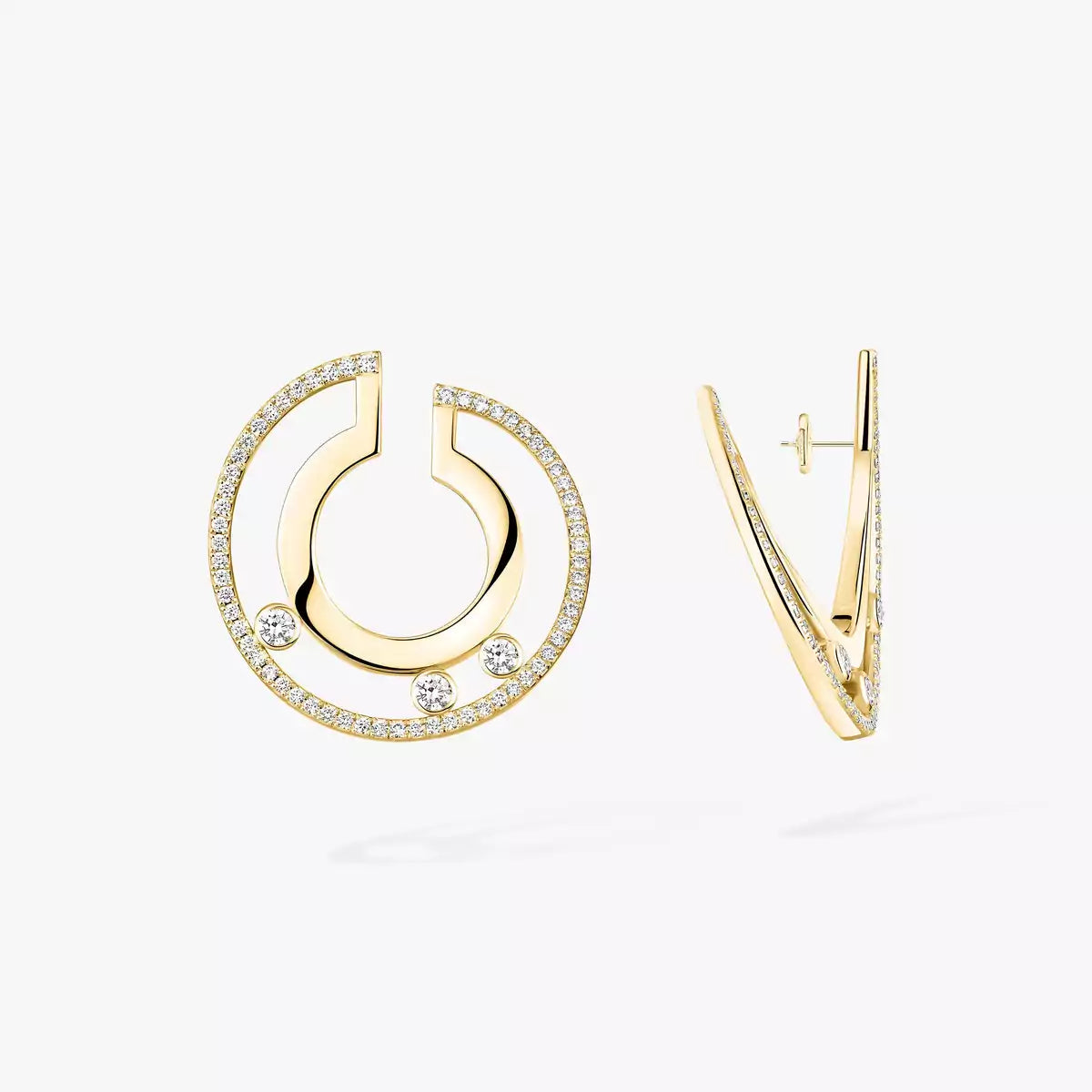 [Azure Tears]MOVE ROMANE SMALL DIAMOND HOOP EARRINGS