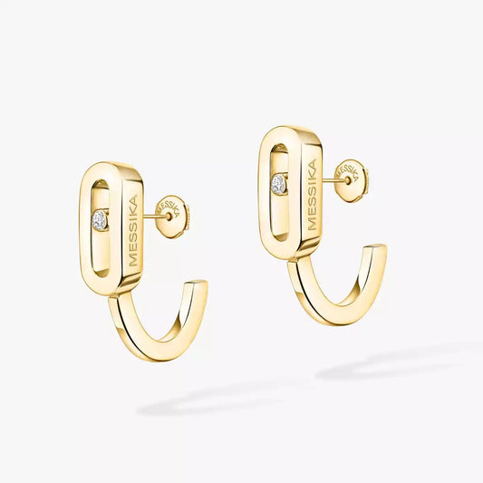[Azure Tears]MOVE CLASSIQUE MINI DIAMOND HOOP EARRINGS