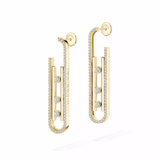 [Azure Tears]MOVE KINETIC DIAMOND PENDANT EARRINGS