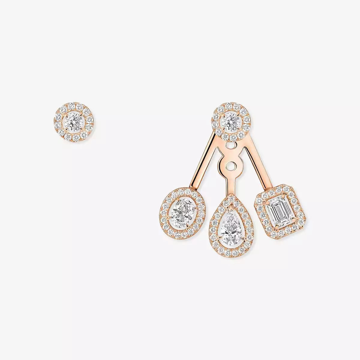 [Azure Tears]MY TWIN TRIO DIAMOND EARRINGS