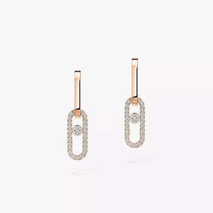 [Azure Tears]MOVE LINK KINETIC DIAMOND EARRINGS