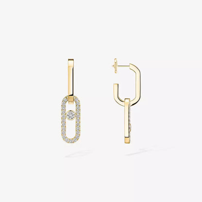 [Azure Tears]MOVE LINK KINETIC DIAMOND EARRINGS