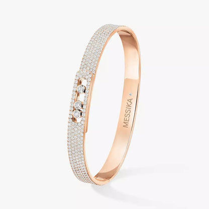 [Azure Tears]MOVE NOA FULL-PAVÉ DIAMOND BANGLE BRACELET