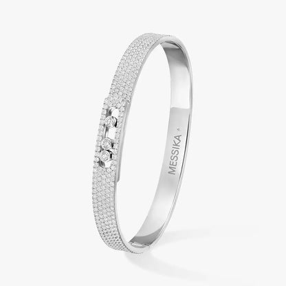 [Azure Tears]MOVE NOA FULL-PAVÉ DIAMOND BANGLE BRACELET