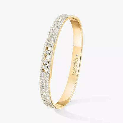 [Azure Tears]MOVE NOA FULL-PAVÉ DIAMOND BANGLE BRACELET