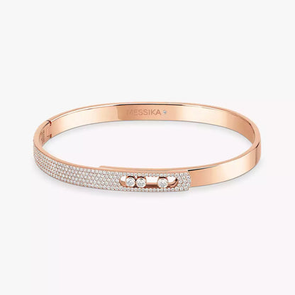 [Azure Tears]MOVE NOA PAVÉ DIAMOND BANGLE BRACELET