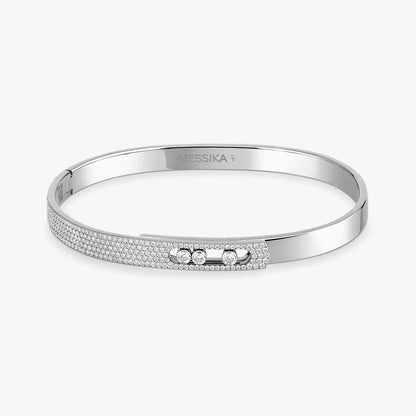 [Azure Tears]MOVE NOA PAVÉ DIAMOND BANGLE BRACELET
