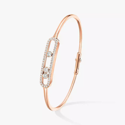 [Azure Tears]MOVE PAVÉ DIAMOND BANGLE BRACELET M