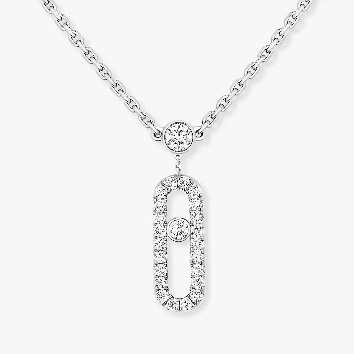 [Azure Tears]MOVE UNO 2-ROW PAVÉ NECKLACE