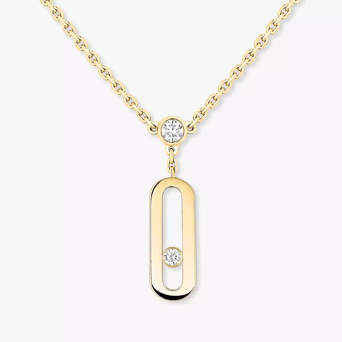 [Azure Tears]MOVE UNO DOUBLE-PENDANT NECKLACE
