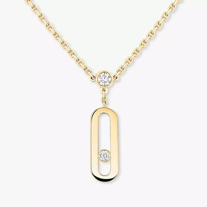 [Azure Tears]MOVE UNO DOUBLE-PENDANT NECKLACE