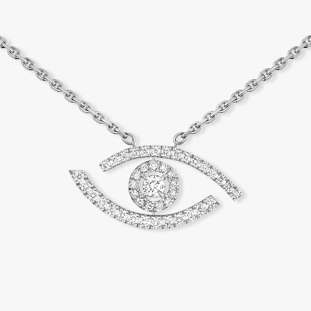 [Azure Tears]PAVÉ DIAMOND LUCKY EYE NECKLACE