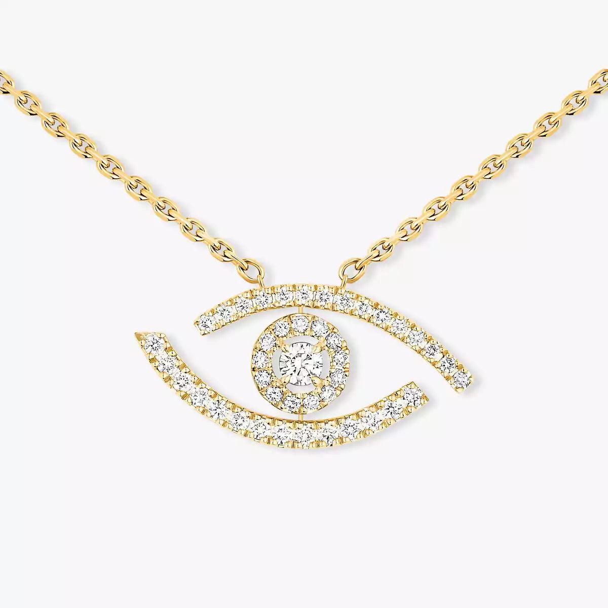 [Azure Tears]PAVÉ DIAMOND LUCKY EYE NECKLACE