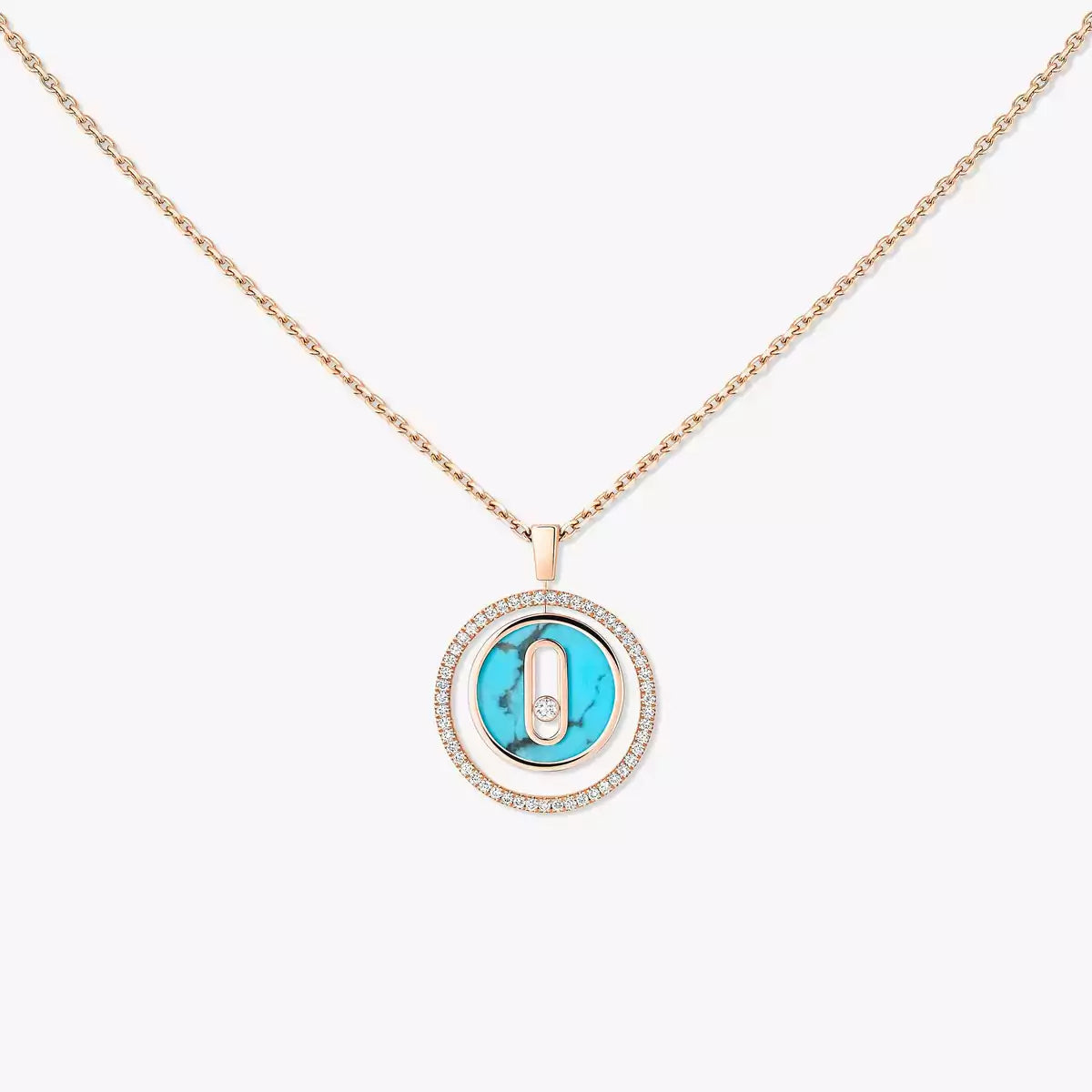 [Azure Tears]LUCKY MOVE DIAMOND NECKLACE