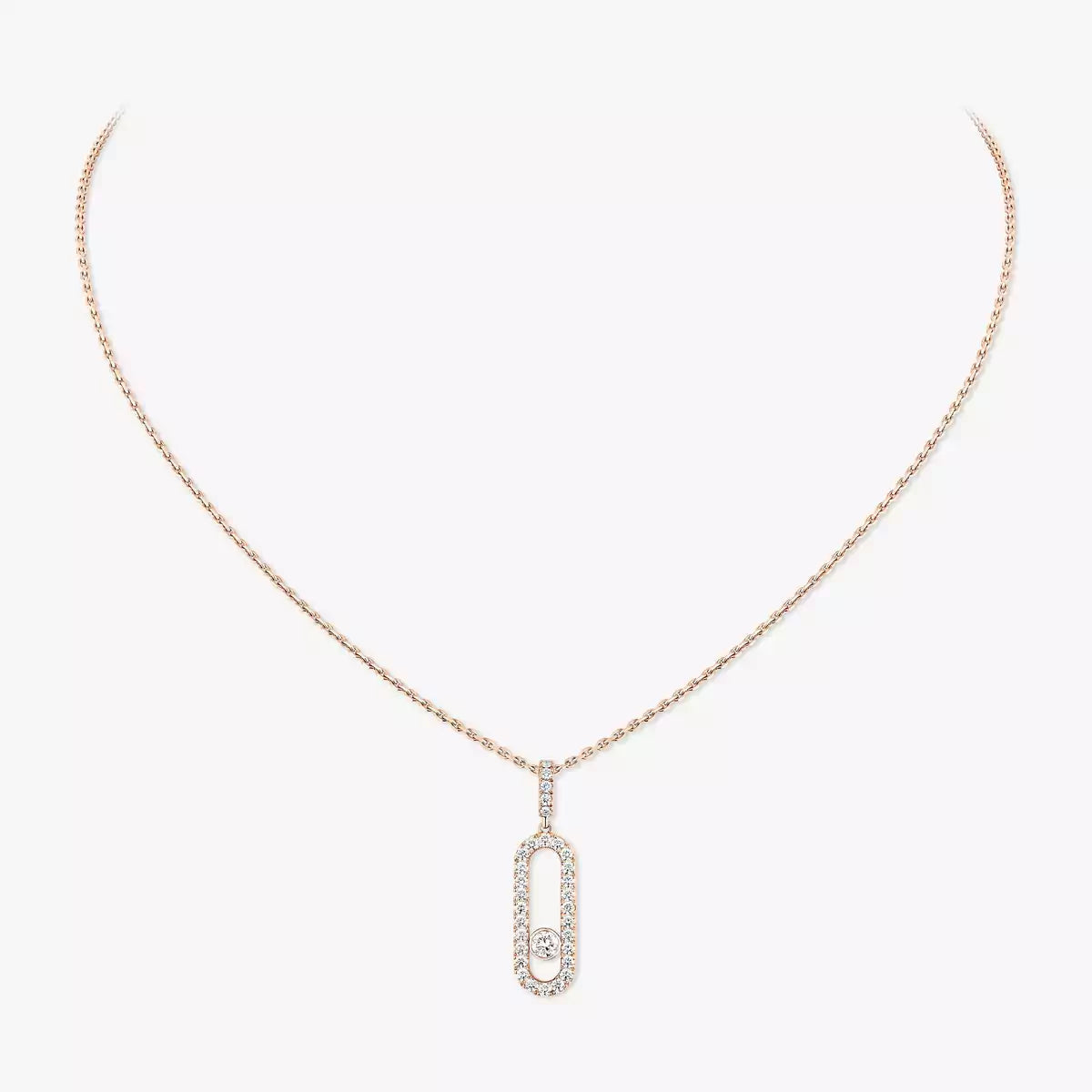 [Azure Tears]MOVE UNO FULL PAVÉ DIAMOND NECKLACE