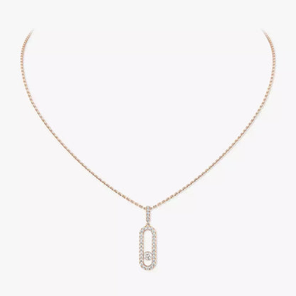 [Azure Tears]MOVE UNO FULL PAVÉ DIAMOND NECKLACE