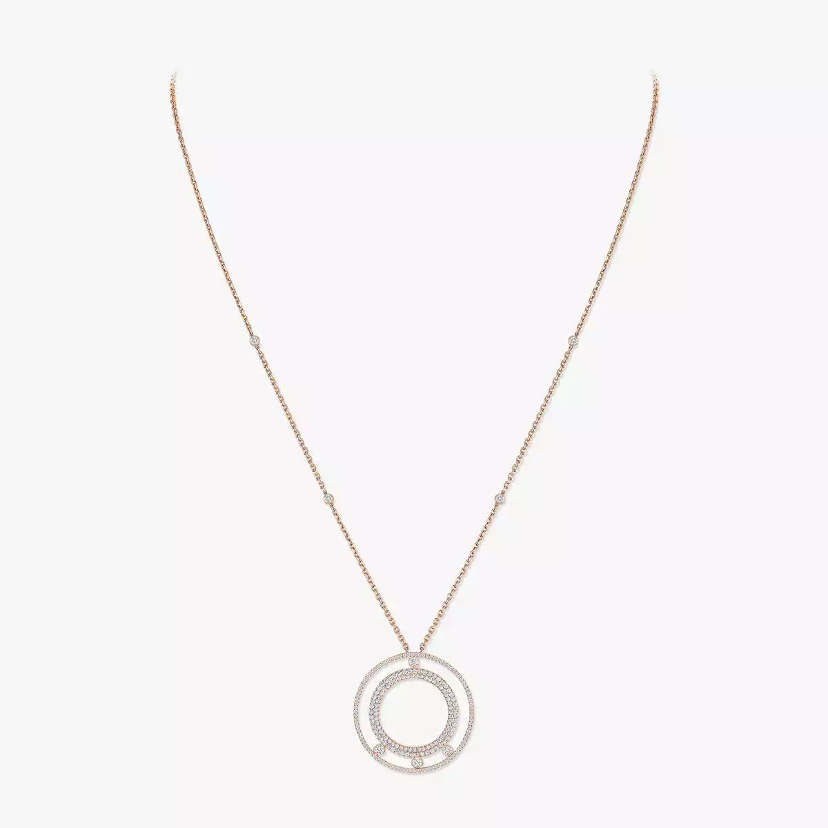 [Azure Tears]MOVE ROMANE LONG PAVÉ DIAMOND NECKLACE