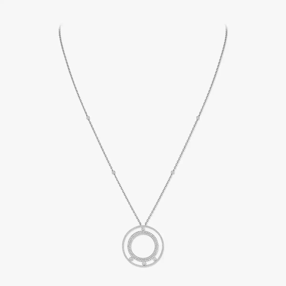 [Azure Tears]MOVE ROMANE LONG PAVÉ DIAMOND NECKLACE