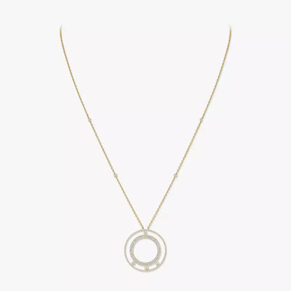 [Azure Tears]MOVE ROMANE LONG PAVÉ DIAMOND NECKLACE