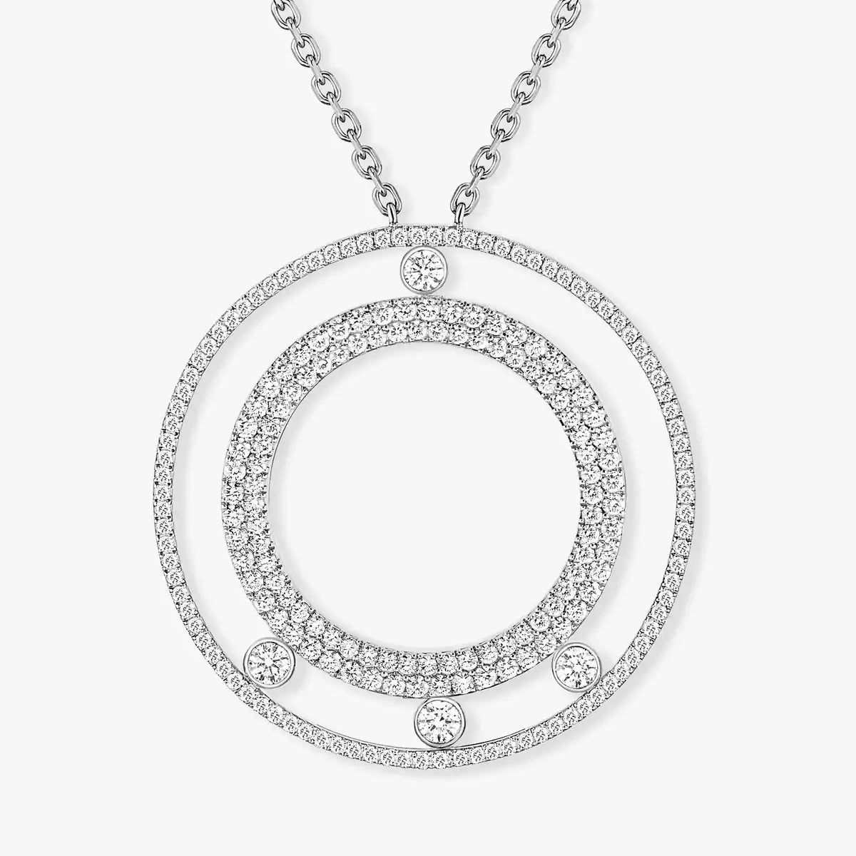 [Azure Tears]MOVE ROMANE LONG PAVÉ DIAMOND NECKLACE