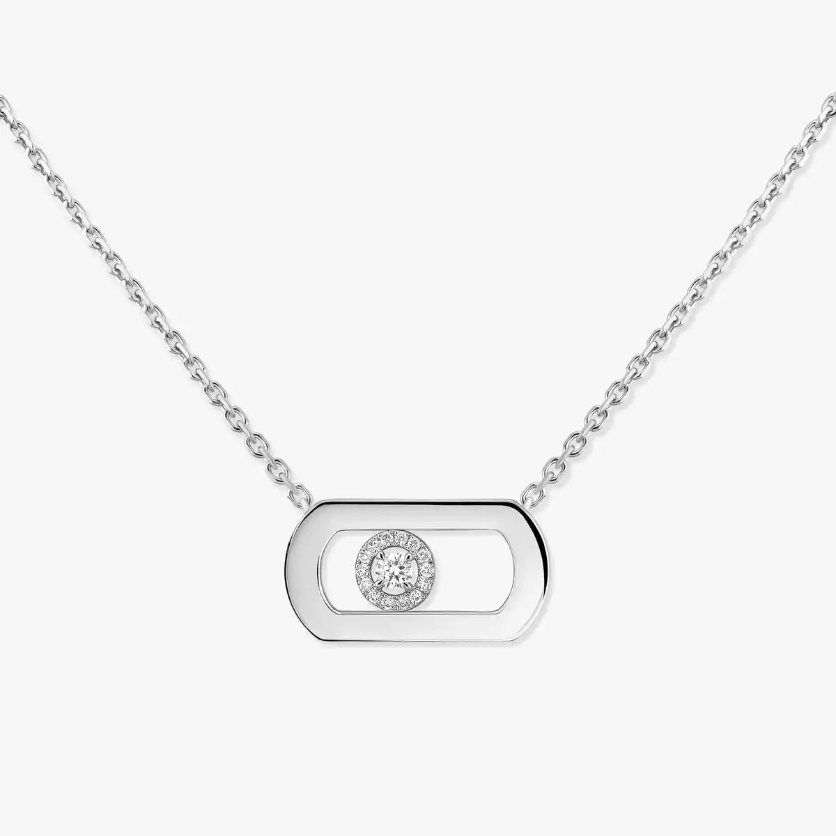 [Azure Tears]LARGE MOVE PENDANT SINGLE DIAMOND NECKLACE