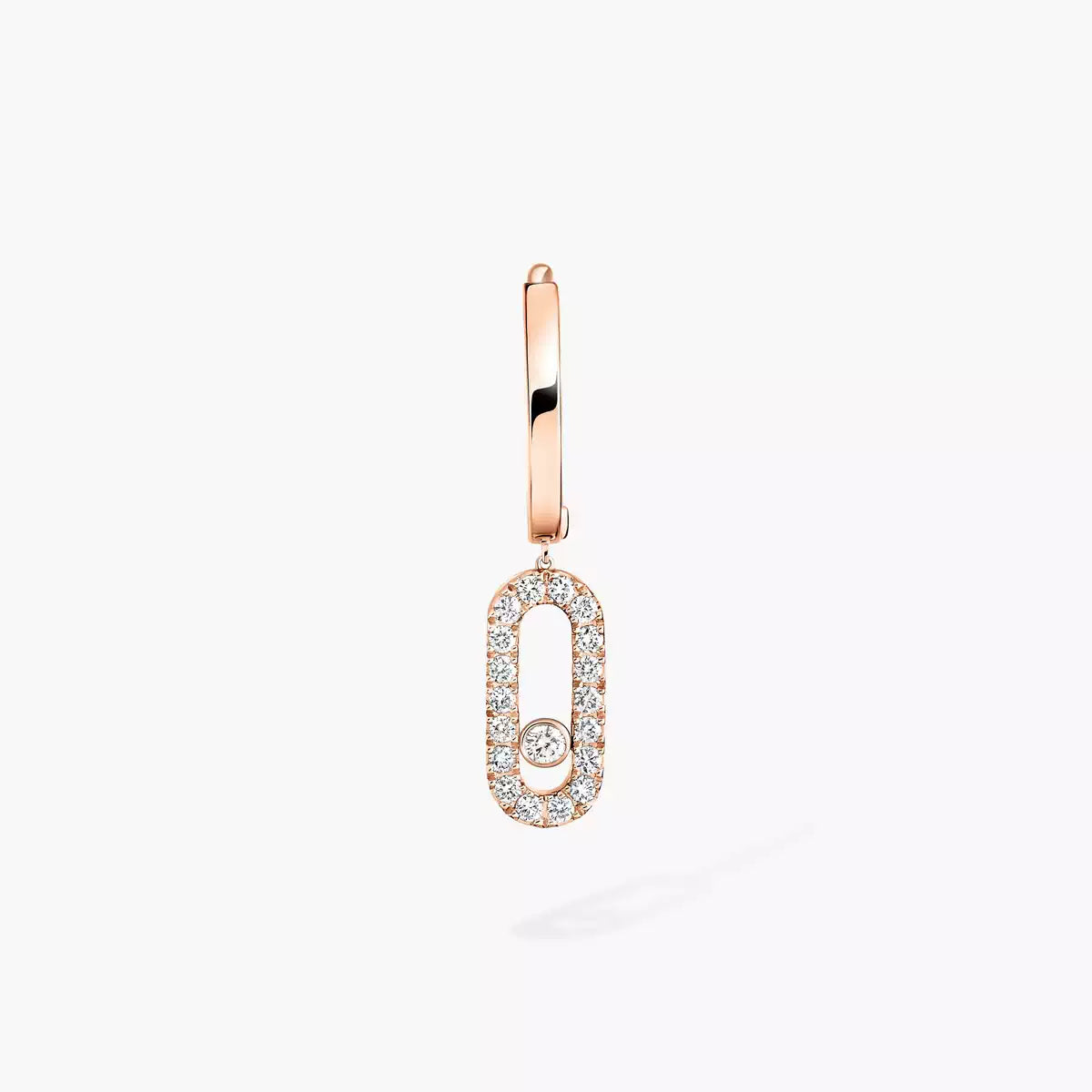 [Azure Tears]MOVE UNO SINGLE DIAMOND HOOP EARRINGS