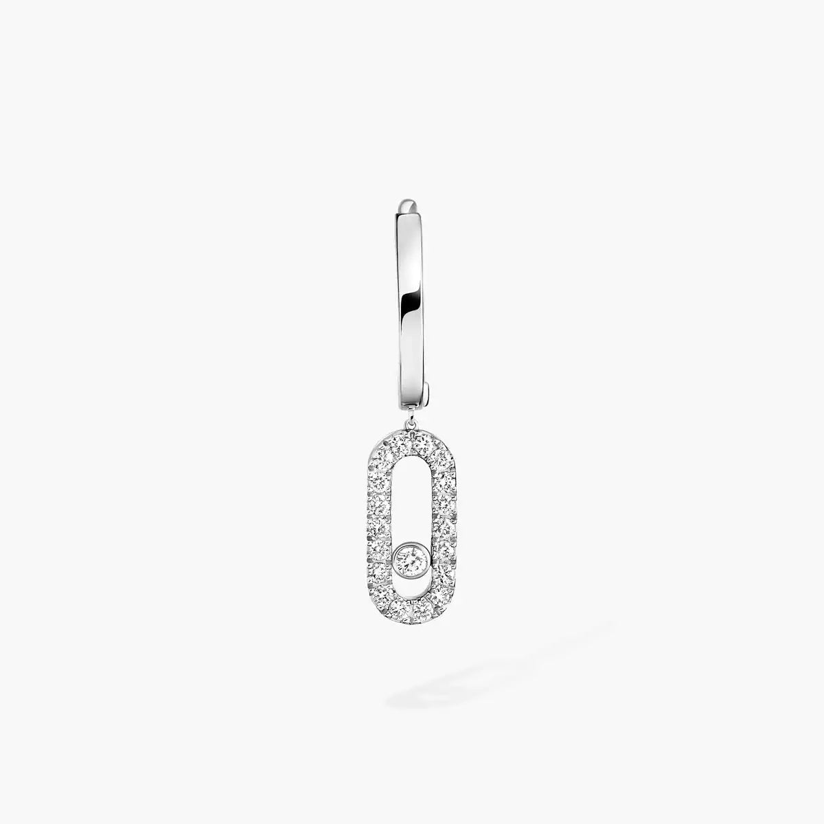 [Azure Tears]MOVE UNO SINGLE DIAMOND HOOP EARRINGS