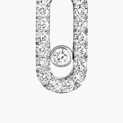 [Azure Tears]MOVE UNO SINGLE DIAMOND HOOP EARRINGS
