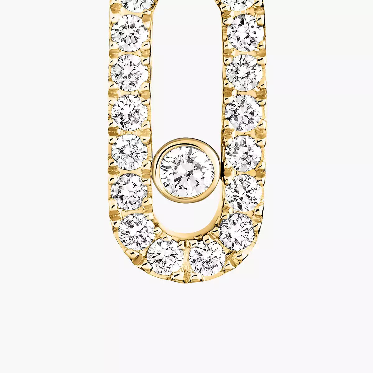 [Azure Tears]MOVE UNO SINGLE DIAMOND HOOP EARRINGS