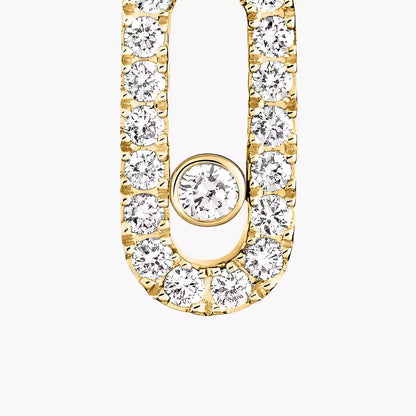[Azure Tears]MOVE UNO SINGLE DIAMOND HOOP EARRINGS
