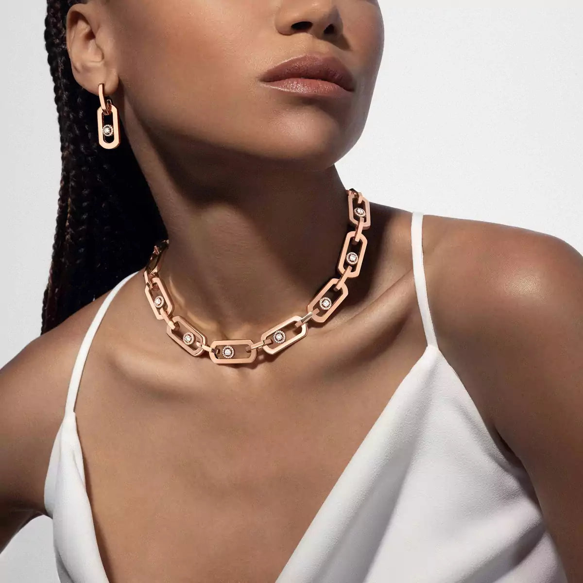 [Azure Tears]SO MOVE XL DIAMOND HOOP EARRINGS