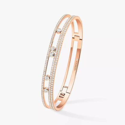 [Azure Tears]MOVE ROMANE PAVÉ DIAMOND BANGLE BRACELET
