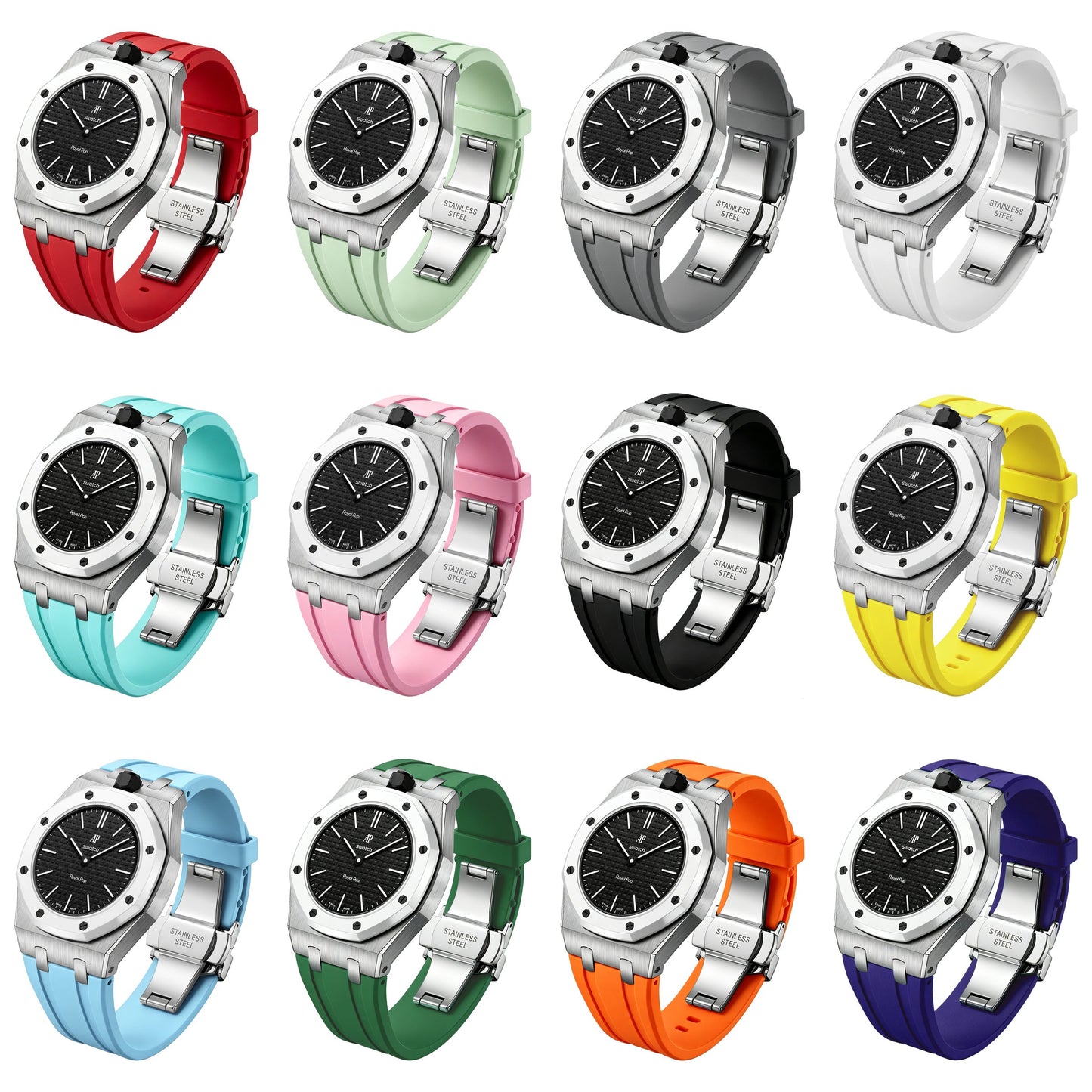 [Azure Tears]Royal Oak Pop Exclusive Steel Case & Silicone Strap With Cradle