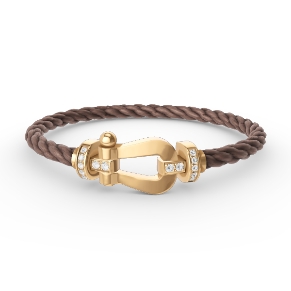 [Azure Tears]FORCE LARGE HORSESHOE HALF DIAMOND BRACELET - GOLD