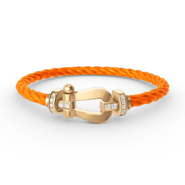 [Azure Tears]FORCE LARGE HORSESHOE HALF DIAMOND BRACELET - GOLD