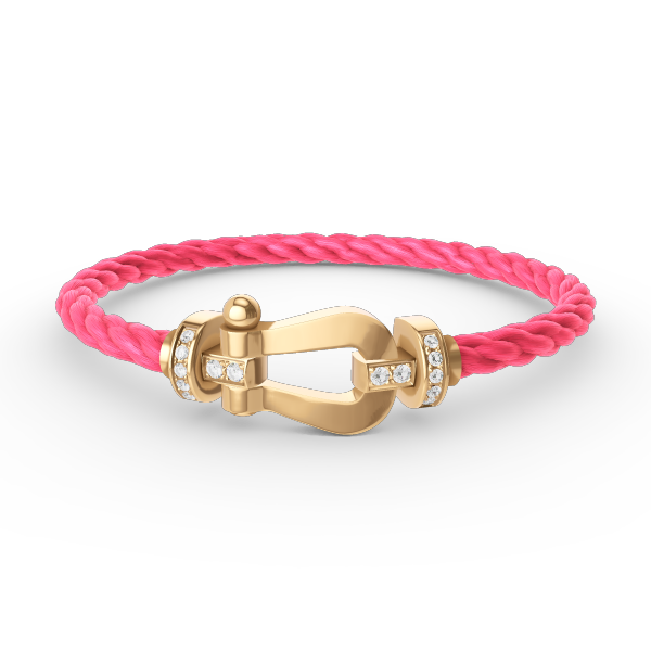 [Azure Tears]FORCE LARGE HORSESHOE HALF DIAMOND BRACELET - GOLD