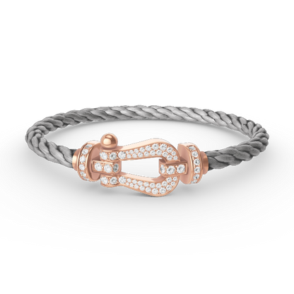 [Azure Tears]FORCE LARGE HORSESHOE FULL DIAMOND BRACELET - ROSE GOLD